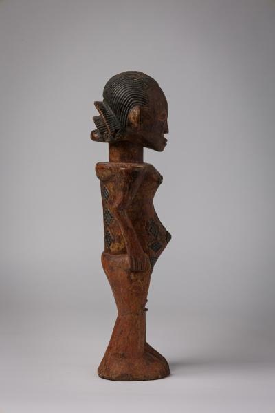 African Mali Mid 20th Century Luba Female Standing Fertility Figure