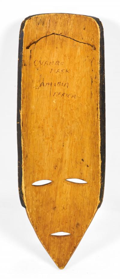 African Namibian Ovambo Carved Elongated Wooden Mask