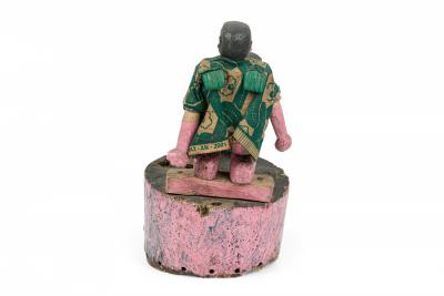 African Nigeria 20th Century Carved Painted Wood Yoruba GI Joe Headdress Mas