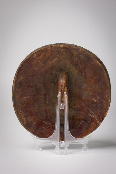African Nigeria 20th Century Hand Carved Eket Round Mask