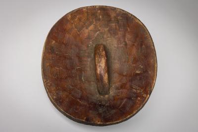 African Nigeria 20th Century Hand Carved Eket Round Mask