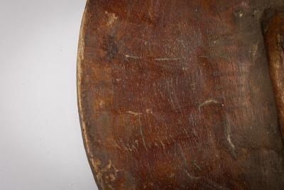 African Nigeria 20th Century Hand Carved Eket Round Mask