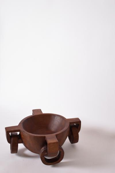 African work large bowl with handles 1970s 