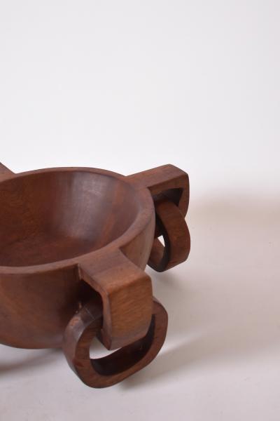 African work large bowl with handles 1970s 