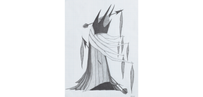 Afruz Amighi Fools Headdress drawing 2017