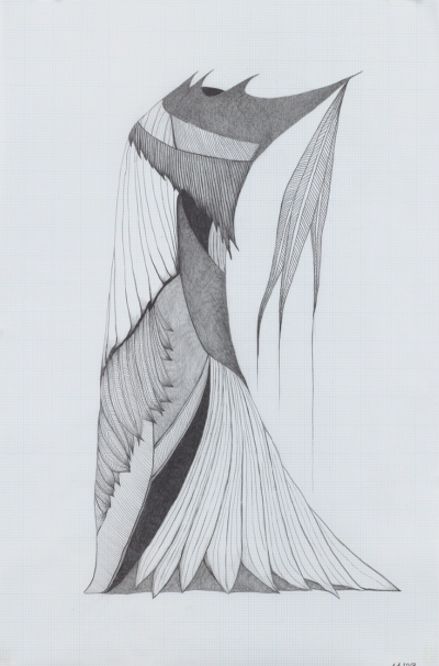 Afruz Amighi Headdress for an Empress drawing 