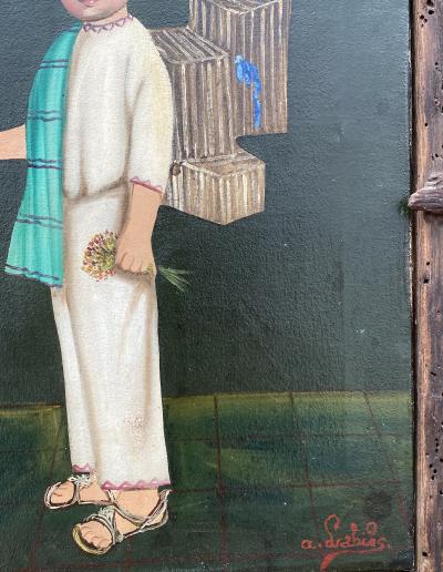 Agapito Labios Boy with Blue Birds