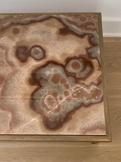 Agate and Brass Coffee Table