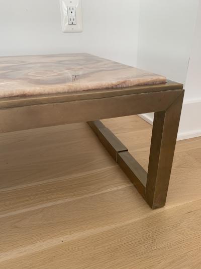 Agate and Brass Coffee Table