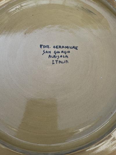 Agenore Fabbri ENZA TITOLO Large Glazed polychrome terracotta 