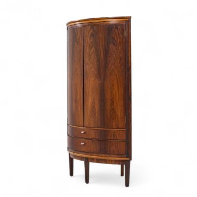 Agner Christoffersen Agner Christoffersen Mid Century Danish Rosewood Corner Cabinet