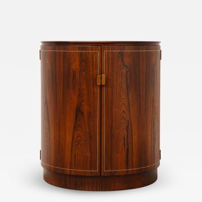 Agner Christoffersen Rosewood Demi Lune Cabinet by Agner Christoffersen for N C Christoffersen