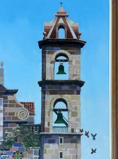 Agustin Gainza Agustin Gainza Oil Painting Wedding at The Havana Cathedral c1880 