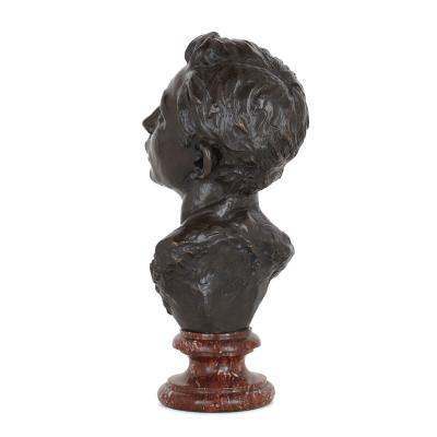 Aime Jules Dalou French bronze sculpture bust of a man by Aim Jules Dalou