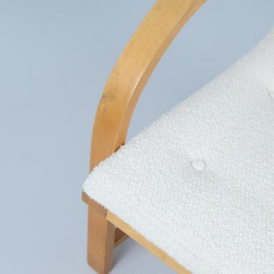 Aino Aalto Exceptionally Rare Aino Aalto Chair Model 3920 Birch White Wool Artek 1940s