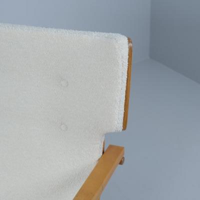 Aino Aalto Exceptionally Rare Aino Aalto Chair Model 3920 Birch White Wool Artek 1940s