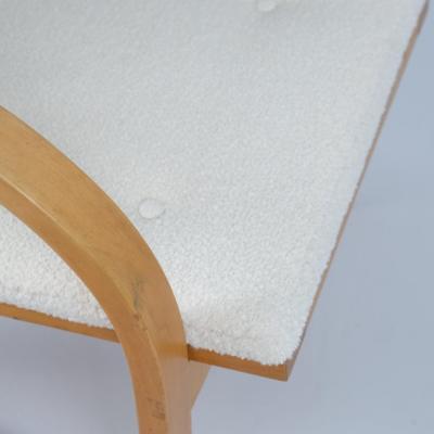 Aino Aalto Exceptionally Rare Aino Aalto Chair Model 3920 Birch White Wool Artek 1940s
