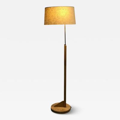 Aino Aalto Rare Aino Aalto Floor Lamp Model 806A in Birch and Linen Taito Oy 1930s