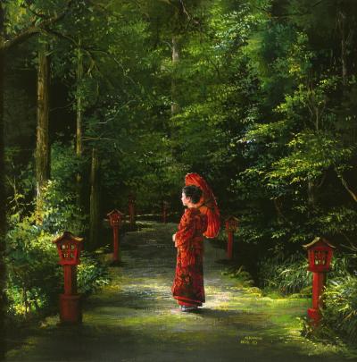 Akiane Kramarik Red Kimono