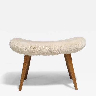 Aksel Bender Madsen Aksel Bender Madsen Danish Ottoman Bench in New Shearling