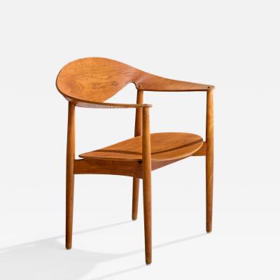 Aksel Bender Madsen Ejner Larsen Armchair in Teak Denmark 1950s