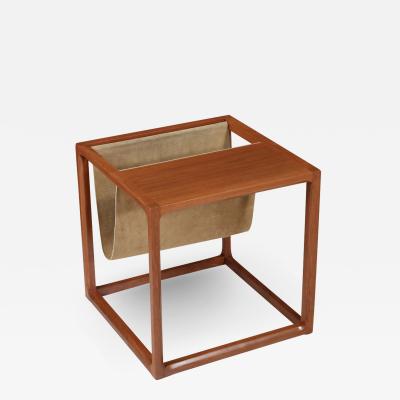 Aksel Kjersgaard Aksel Kjersgaard Teak Side Table with Magazine Leather Pouch