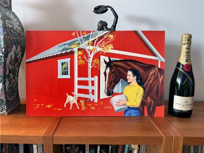 Al Andersen National Velvet Cover Original Artwork Graphic Bold Color
