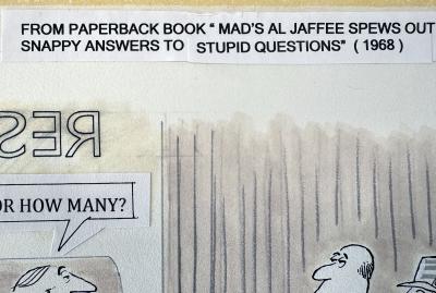 Al Jaffee Snappy Answers to Stupid Questions Mad Magazine Table for How Many