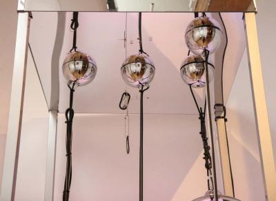 Al Jord o Contemporary Neon Balls Stand Lamp by Brazilian designer Al Jord o