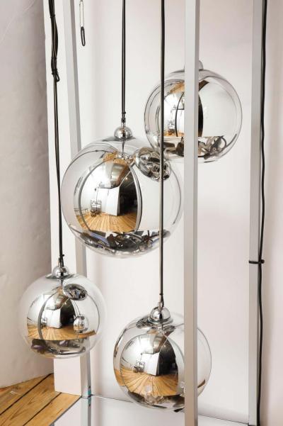 Al Jord o Contemporary Neon Balls Stand Lamp by Brazilian designer Al Jord o