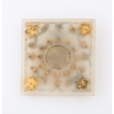 Al Thani Collection a Mughal Indian Square White Jade Inkwell Cover circa 1800