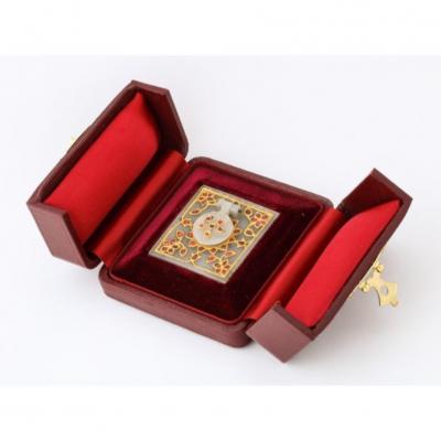 Al Thani Collection a Mughal Indian Square White Jade Inkwell Cover circa 1800