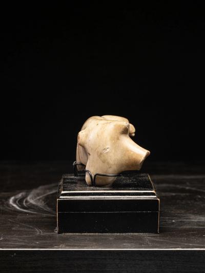 Alabaster Fantasy Animal Oriental School Provenance ex collection Jaime Trigo