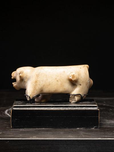 Alabaster Fantasy Animal Oriental School Provenance ex collection Jaime Trigo