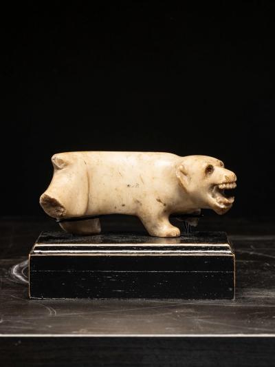 Alabaster Fantasy Animal Oriental School Provenance ex collection Jaime Trigo