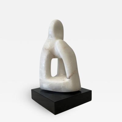 Alabaster Mid Century Modern Abstract Sculpture