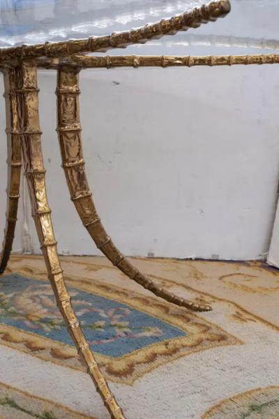 Alain Chervet French Brass Horn Dining Table Center Table Signed by Alain Chervet