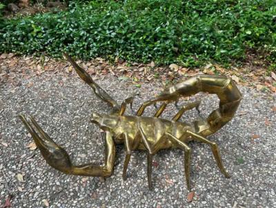 Alain Chervet French Modern Brass Scorpion Signed Alain Chervet