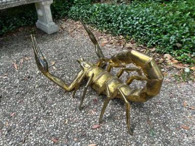 Alain Chervet French Modern Brass Scorpion Signed Alain Chervet