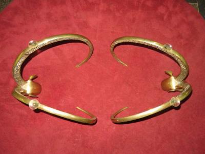 Alain Chervet Magnificent Brass Ibex Ram Head Coffee Table Mid Century Regency Modern