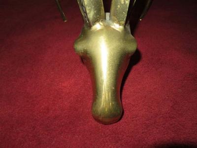 Alain Chervet Magnificent Brass Ibex Ram Head Coffee Table Mid Century Regency Modern