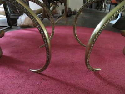 Alain Chervet Magnificent Brass Ibex Ram Head Coffee Table Mid Century Regency Modern