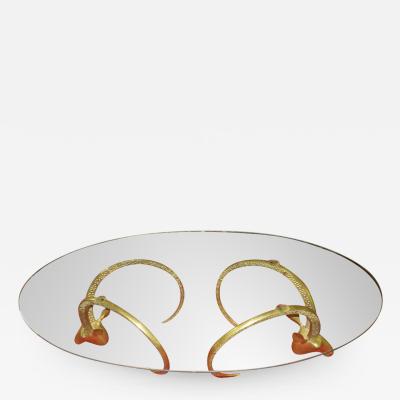 Alain Chervet Magnificent Brass Ibex Ram Head Coffee Table Mid Century Regency Modern
