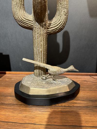 Alain Chervet Small Brass Saguaro Cactus Lamp