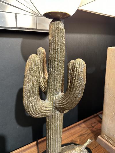 Alain Chervet Small Brass Saguaro Cactus Lamp