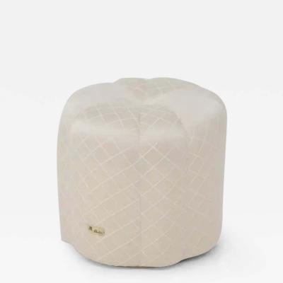 Alain Delon Alain Delon Vintage Salon White Pouf Original Label