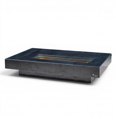 Alain Delon Alain Delon for Maison Jansen Mid Century Brass Chrome Lacquered Coffee Table