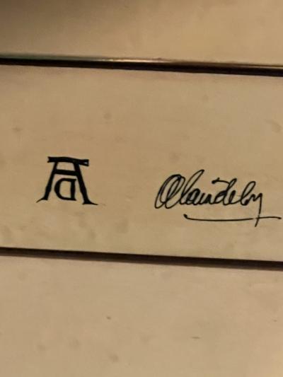 Alain Delon MODERNIST MIXED METALS MIRROR CONSOLE BY ALAIN DELON FOR MAISON JANSEN