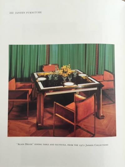 Alain Delon Rare Maison Jansen Backgammon Game Table Chairs Signed