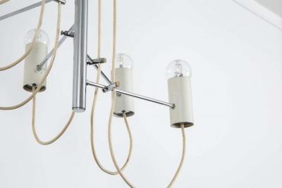Alain Richard French Mid Century Minimalist A16 Chandelier by Alain Richard for Disderot